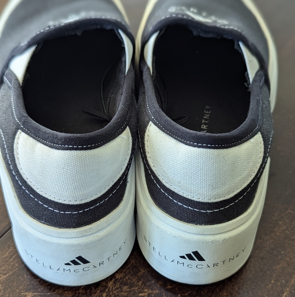 Stella McCartney × Adidas Slip On Black Canvas Trainers Women's 7.5 - Picture 5 of 7